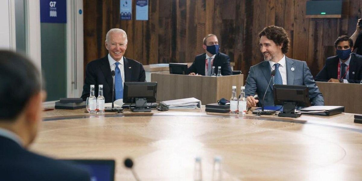 Trudeau Biden Chatted About Reopening The Canada-US Border During The G7 Summit
