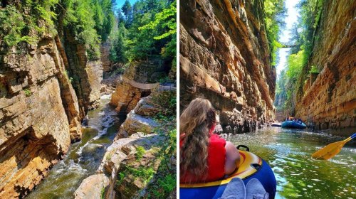 This Lazy River Near Ontario Takes You Through A Mini 'Grand Canyon' With Sandstone Cliffs