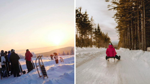 Tu peux glisser en luge sur des pistes de 2,3 km à 1h de Québec cet hiver