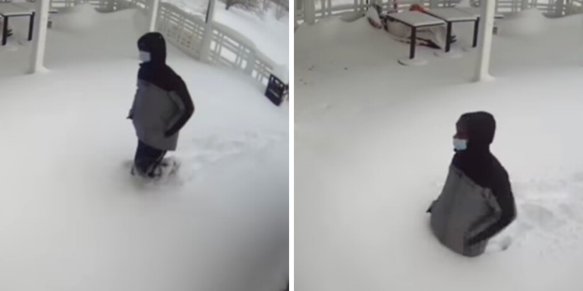 Torontonian Walked In A Blizzard To A Resto Fell To Their Knees When It Was Closed (VIDEO)