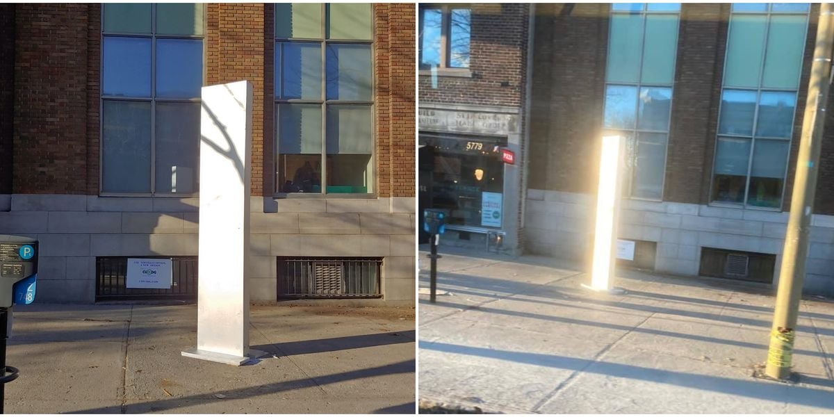 Un mystérieux monolithe est apparu en pleine rue à Montréal (PHOTO)