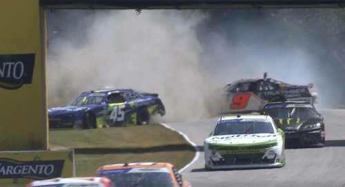 Gragson, Karam on-track dust-up at Road America causes chaotic wreck