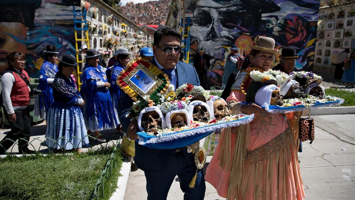 See Bolivia's celebration of human skulls