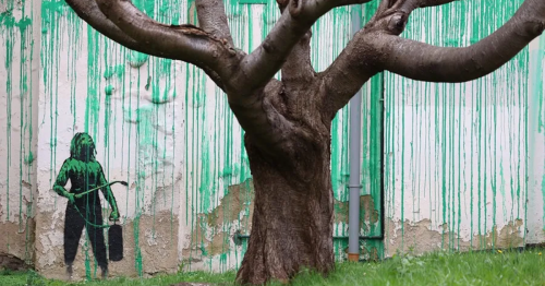 El grafiti ecologista que Banksy acaba de pintar en Londres