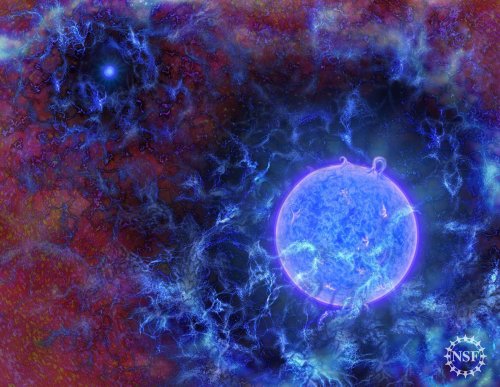 Die mühsame Arbeit einiger Wissenschaftler lässt vermuten, dass die Ur-Sterne etwa 180 Millionen Jahre nach dem Urknall Licht ins Dunkel des Alls brachten.