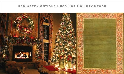 Holiday Decor With Red And Green Rugs