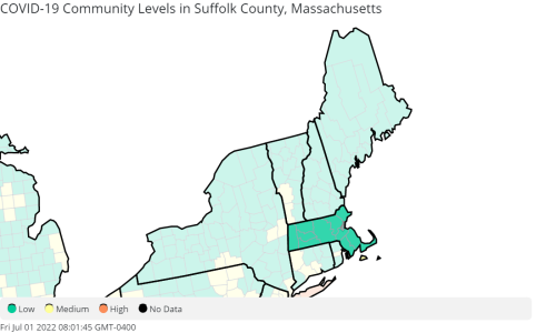 COVID Levels Continue to Decline Across New England
