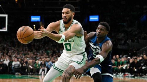 Tatum responds to Edwards' trash-talk after C's beat Wolves