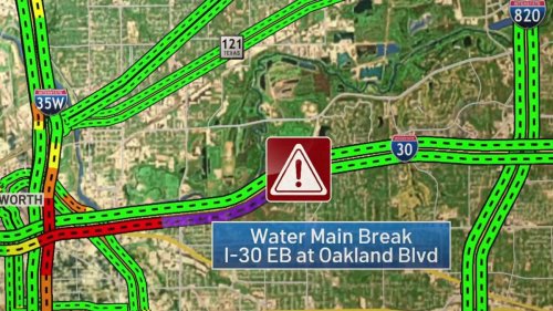 Water Main Break in Fort Worth Shuts Down Interstate 30 Eastbound ...