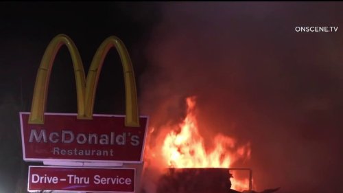 Fire tears through Spring Valley McDonald's