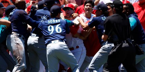 Angels-Mariners bench-clearing brawl leads to eight ejections