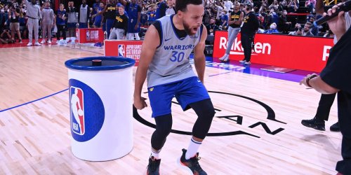 Steph drains no-look triple, wins 3-point contest with Klay