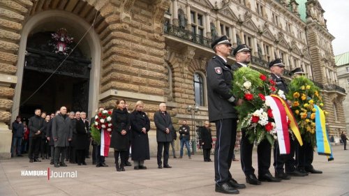 Zwei Jahre Ukraine-Krieg: Gedenken in Hamburg