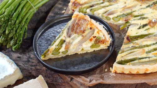 Tarte mit grünem Spargel