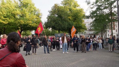 Protest gegen Videoüberwachung auf dem Hansaplatz