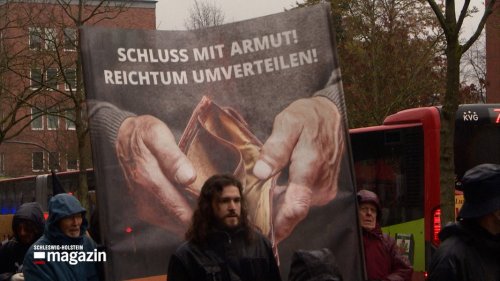 Kiel: Demonstrierende fordern Vermögens- und Übergewinnsteuer