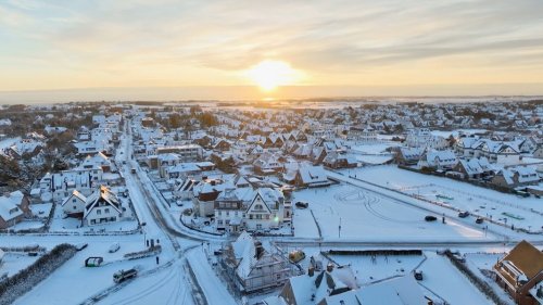 So sieht Sylt von oben aus, wenn es im November schneit