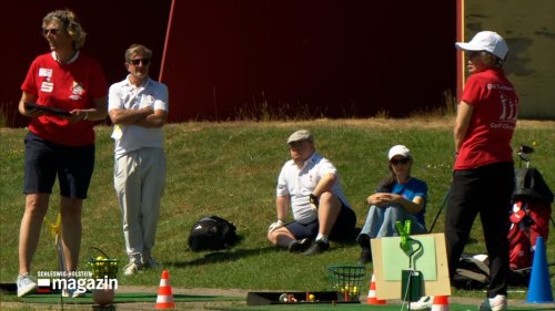 Golfspielerin Steffi Lutz bei den Special Olympics in Lübeck