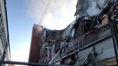 Haus in Barmbek bei Explosion zerstört