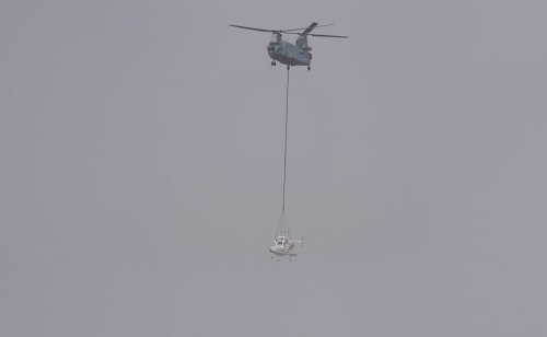 Watch: Chopper Drops ISRO's 'Pushpak' From 15,000 Feet Altitude