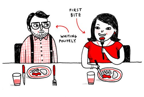 The Right Way to Eat Dinner with Other People