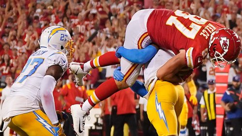 Football World Reacts To Vicious Derwin James Tackle On Travis Kelce - The  Spun: What's Trending In The Sports World Today