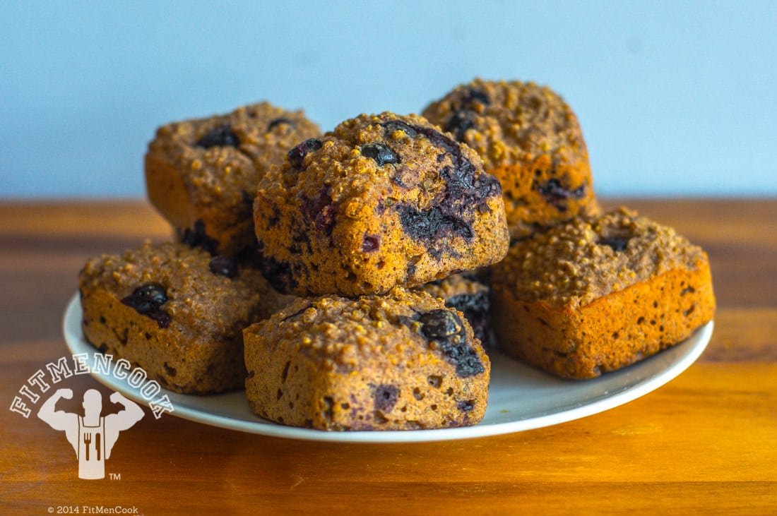 Quinoa Blueberry Banana Breakfast Muffins Recipe - Fit Men Cook