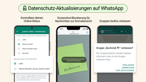 Screenshots, Online-Status, Gruppen: WhatsApp verschärft Datenschutz