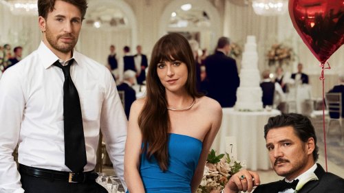 "Marvel"-Stars in Love: In dieser Rom-Com stürzen sich Pedro Pascal, Dakota Johnson und Chris Evans in ein Liebesdreieck