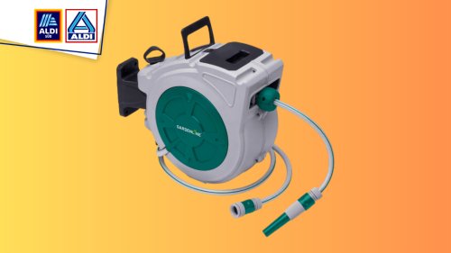 Ab Mittwoch (16. April) bei Aldi: Diese automatische Schlauchtrommel kann mit Gardena mithalten