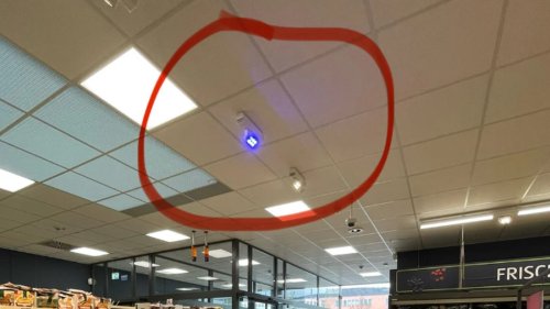Kunden von Aldi rätseln: Was ist das für ein blaues Licht im Supermarkt?