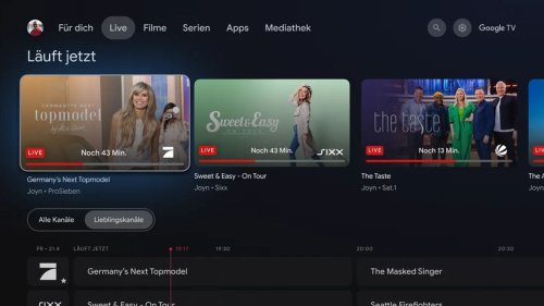 Google TV: Live-TV wird integriert - mit diesen TV-Streamingdiensten klappt's