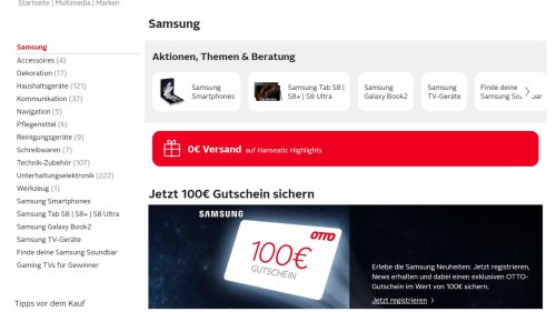 Galaxy S23 kaufen: Jetzt noch schnell bei Otto registrieren und 100-Euro-Gutschein sichern