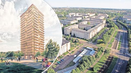 In Leipzig-Paunsdorf wird ein Holz-Hochhaus gebaut: So soll es aussehen