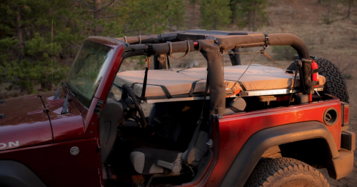 Hanging bed turns 2-door Jeep Wrangler into a no-limits micro RV | Flipboard