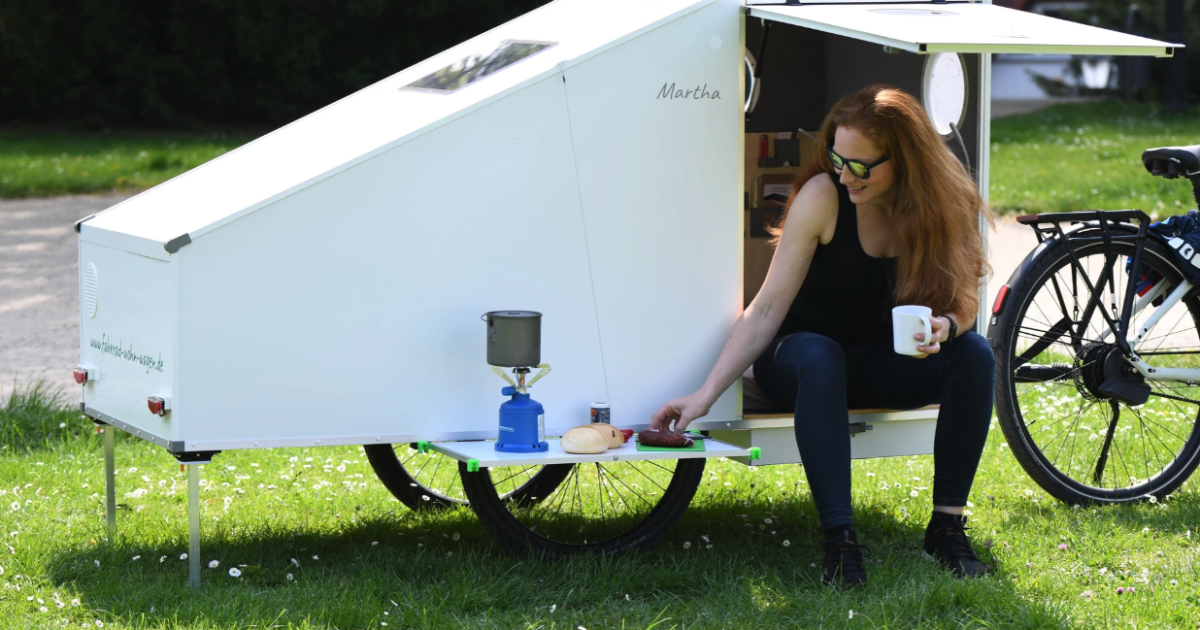 All-aluminum ebike camping trailer makes for tiniest, homiest micro RV