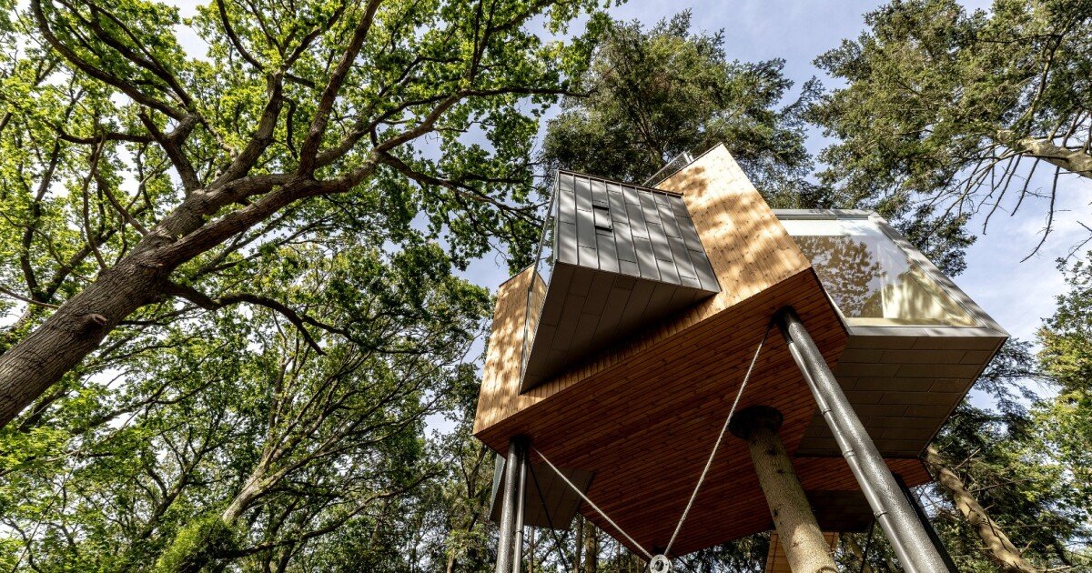 Quaint treetop cabins take Nordic minimalism up into the canopy