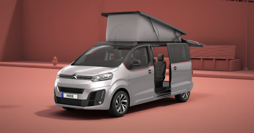 8-seat mini-camper shifts instantly from MPV to RV via stackable pods