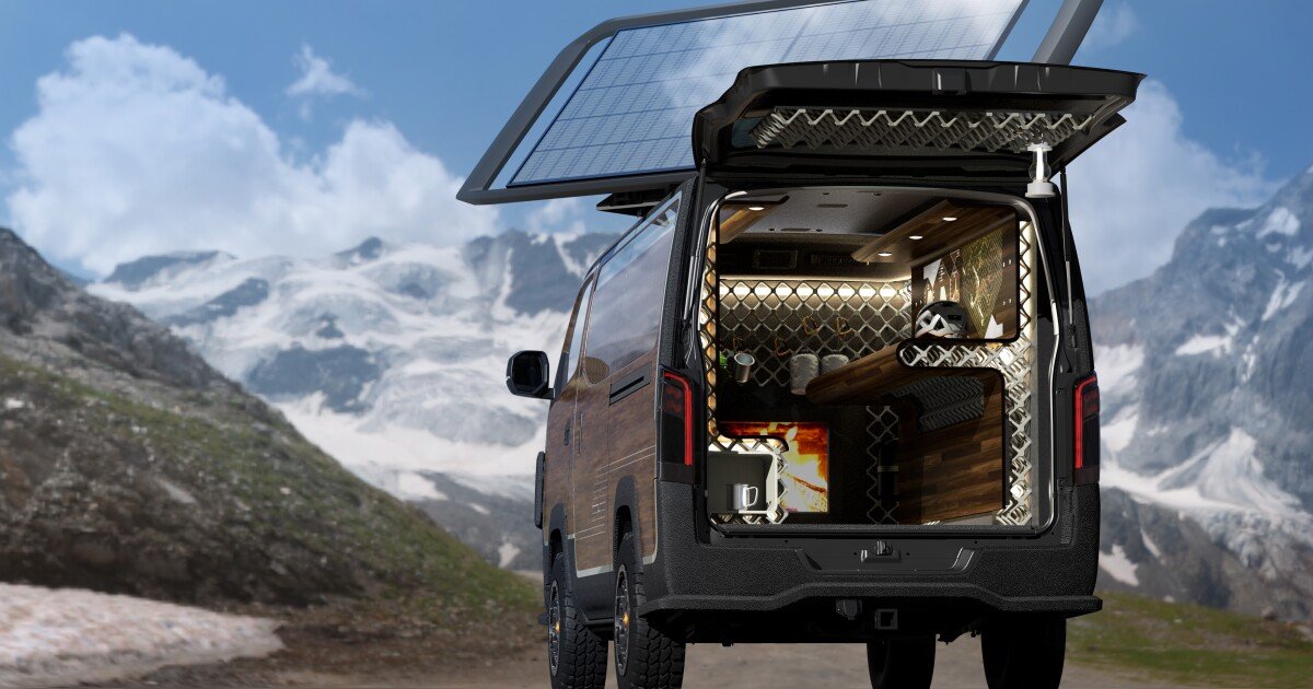 Nissan adventure van rolls through the wild like a mobile ecolodge