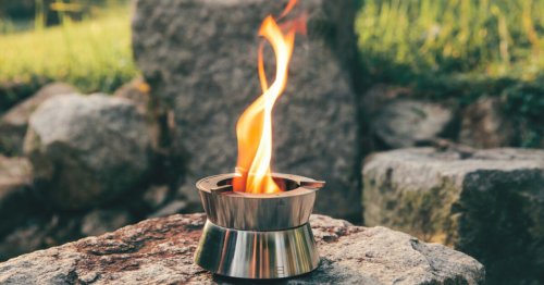 Pocket-sized camping stove creates a clean vortex of fire