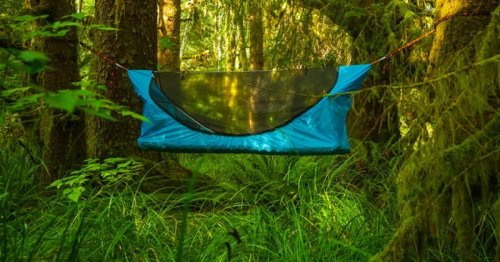 Haven Tent hammock offers campers a hanging flat bed
