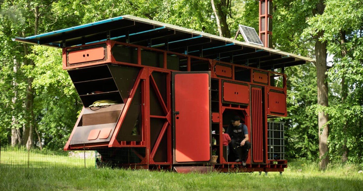 Quirky shed packs in everything from solar power to a chicken coop