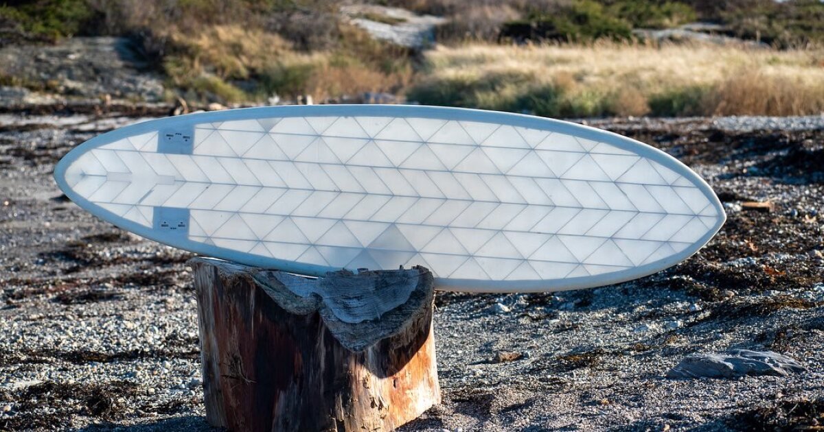 Sea Mink recycled-plastic surfboard is, like, totally green