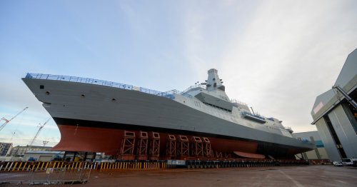 Royal Navy's first Type 26 frigate is launched – very, very slowly