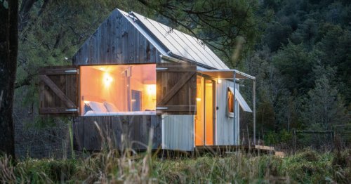 Award-winning New Zealand tiny cabin is 100% off-grid