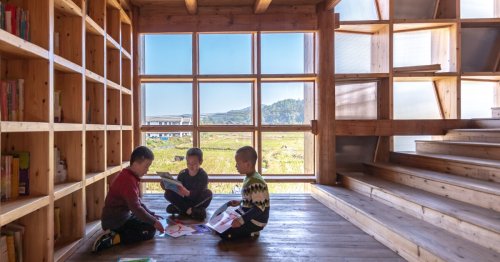 Low-cost timber library wins World Interior of the Year