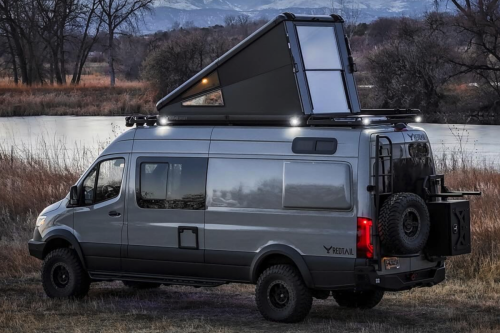Two-story Redtail Skyloft camper lives its best van life ... for $530K