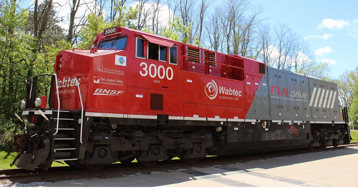 World's first battery-electric locomotive cuts freight train fuel use by 11%