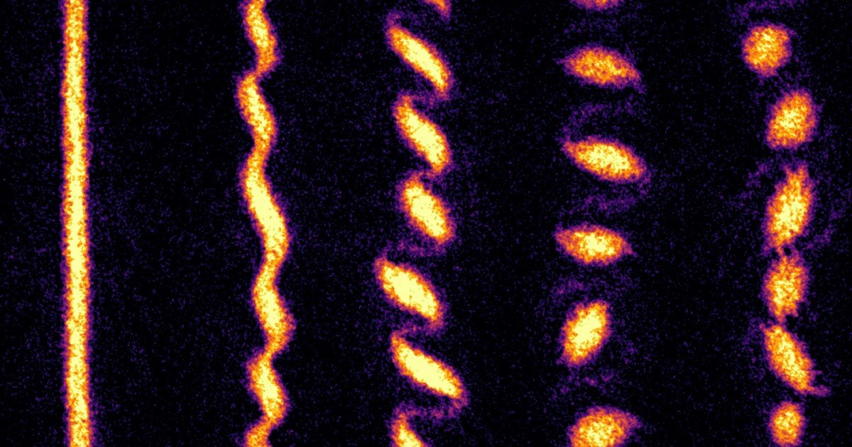 "Quantum tornadoes" mark crossover from classical to quantum physics