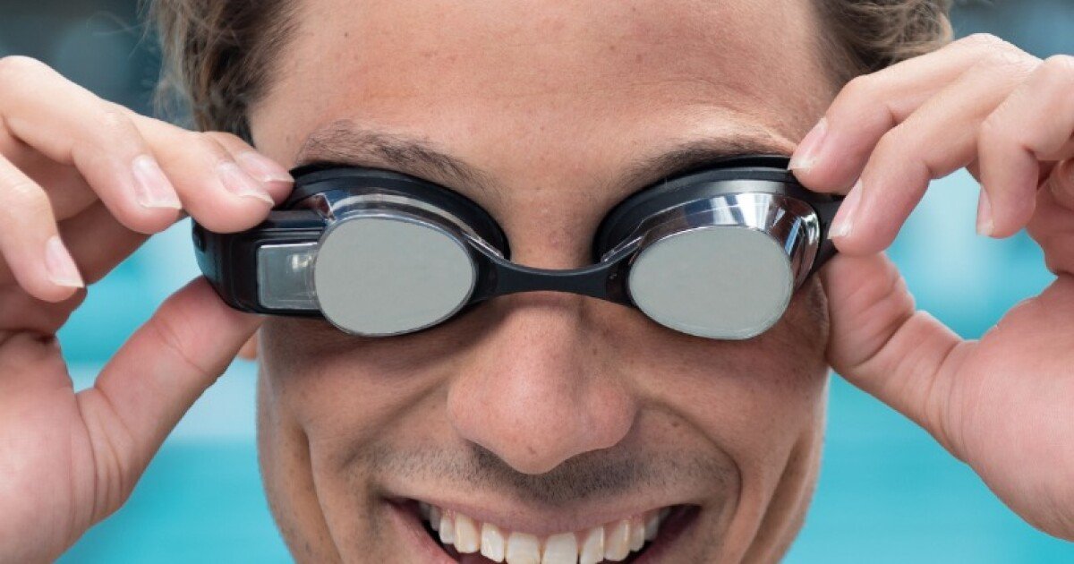 HUD swim goggles put performance data in your face